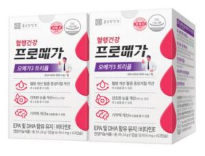 오메가3효능 : 종근당건강 프로메가 오메가3 트리플 장용성, 2개