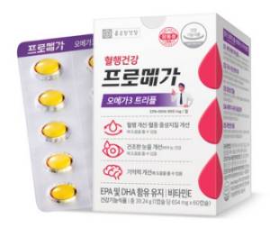 혈액순환영양제 : 프로메가 오메가3 트리플 장용성 39.24g, 60정, 1개